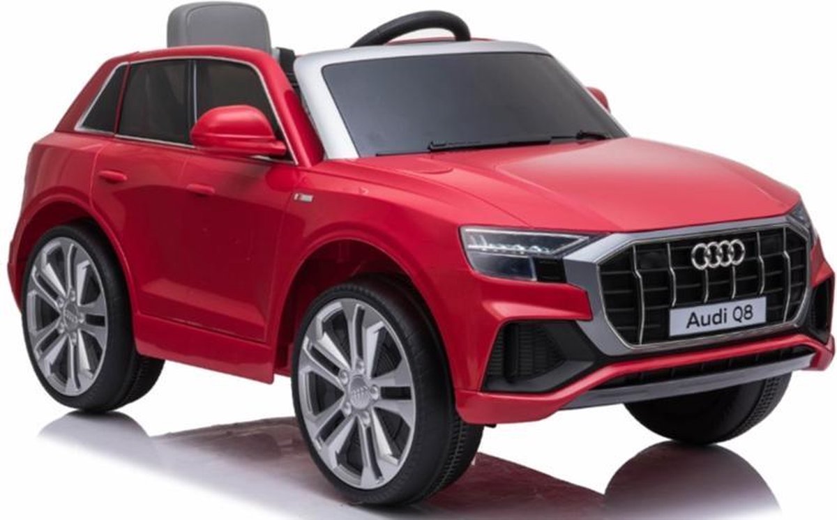 Audi Q8 Quattro S-Line Rood - Ledere zit - Softstart | Elektrische Kinderauto | Met afstandsbediening